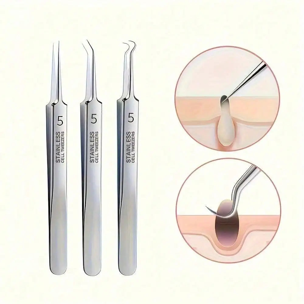 Ultra Fine Needle Tweezers for Facial Pore Cleaning Blackhead Acne Removal Skin Care alternate view