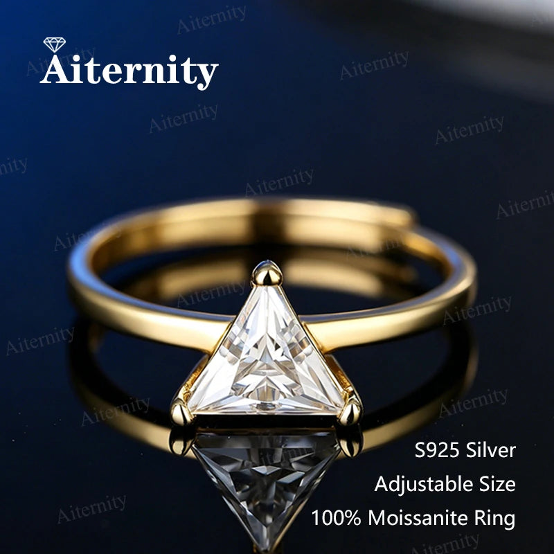 0.5-2CT Pear/Oval/Radiant Moissanite Rings For Women Real S925 Silver with GRA Certif lifestyle view