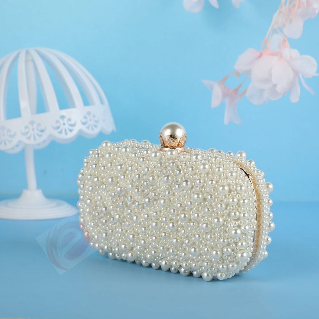 Handcrafted Pearl Evening Bag High-End Versatile Wedding Banquet Gift Hand-Held Bag for Cheongsam And Evening Dresses