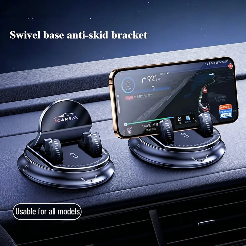 Universal Rotatable Car Phone Mount – Dashboard Suction Cup Stand for Mobile Navigation, Multi-Scene Use for Vehicle & Home