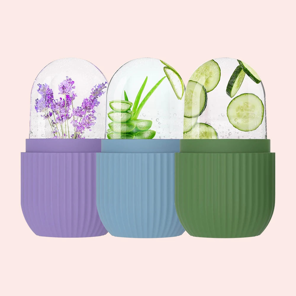 Ice Facial Roller Skin Care Beauty Lifting Contouring Tools Ice Cube Trays Ice Globe lifestyle view