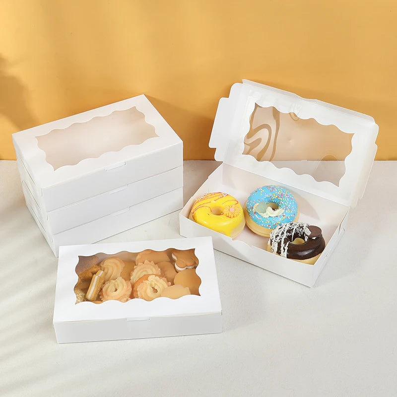 Kraft Paper Gift Boxes With Window For Chocolate Candy Cookie