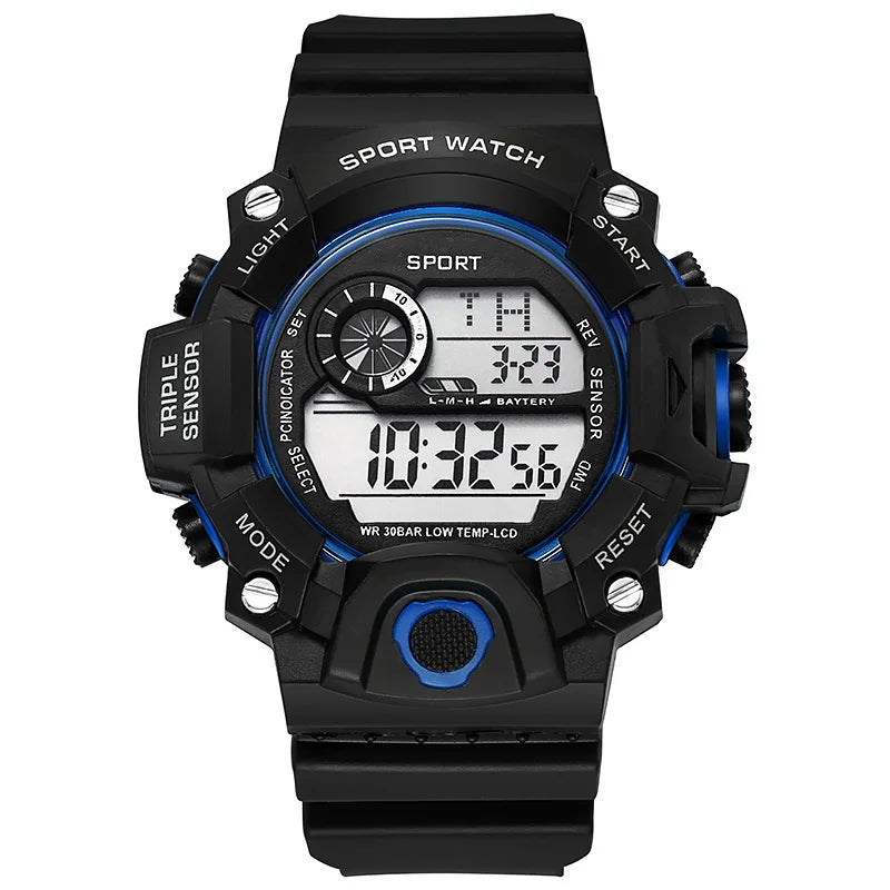 Men's Digital Sport Watch Large Dial Waterproof Luminous Stopwatch lifestyle view