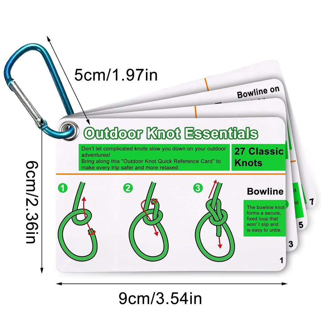 Rock Climbing Knot Cards 27 Rope Knots Waterproof
