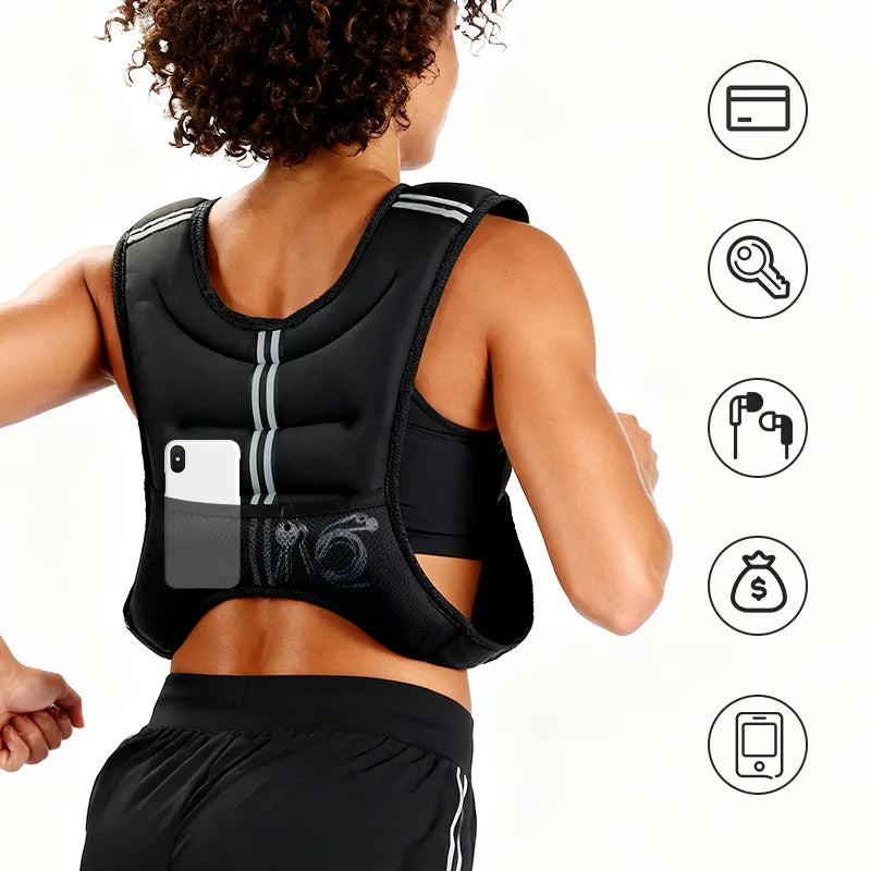 12lb Weight Vest with Reflective Straps