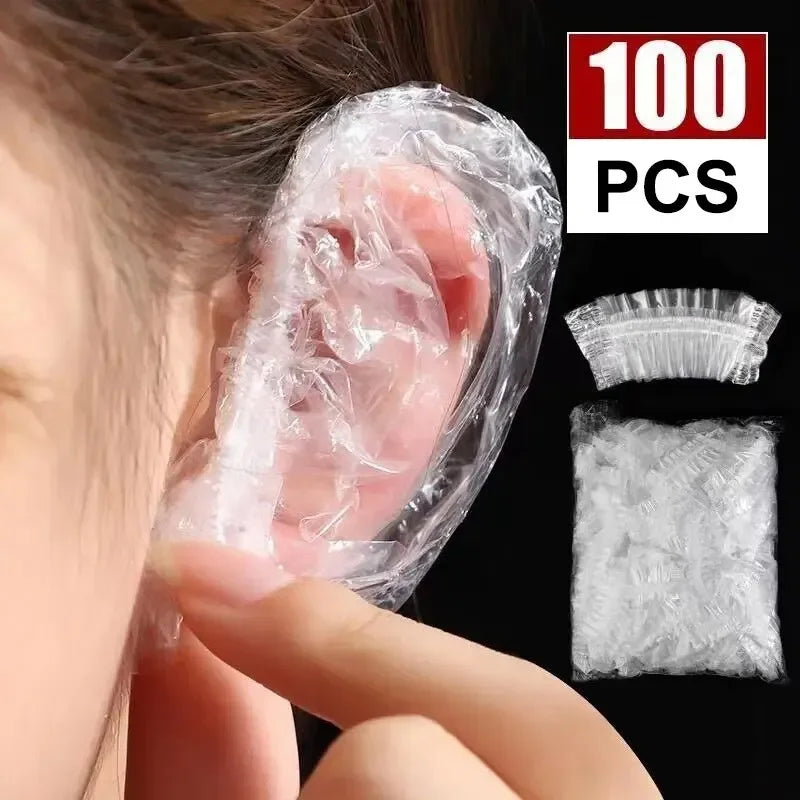 100PCS Disposable Waterproof Ear Covers for Hair Dye