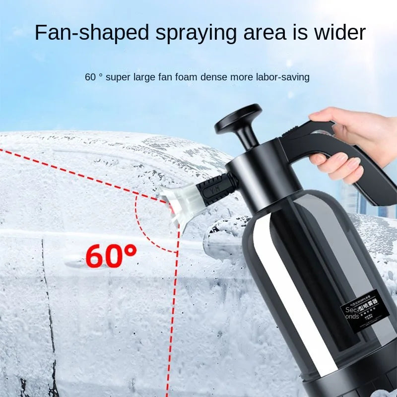 2L Hand Pump Foam Sprayer with 3 Types of Nozzle Hand Pneumatic Foam Cannon Snow Foam alternate view