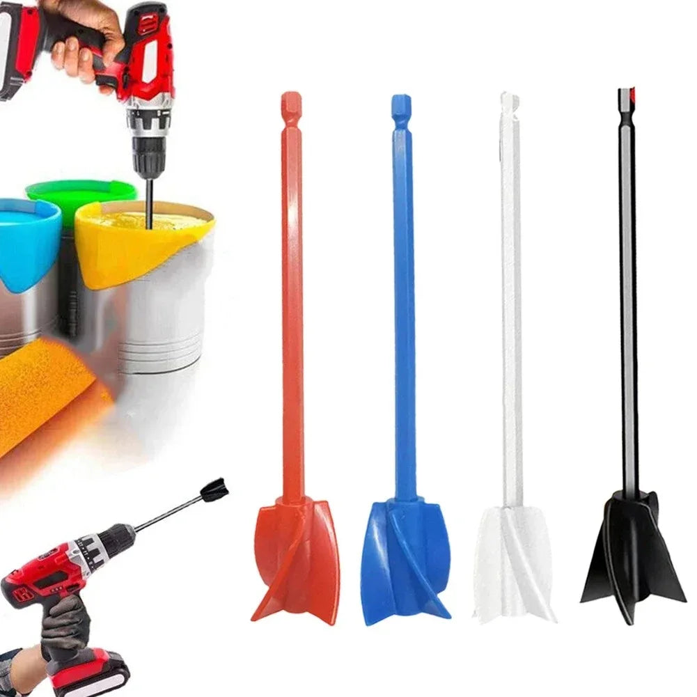 6.35mm Hex Shaft Drill Mixer for Epoxy Resin & Paint - High Viscosity Stirring Paddle Attachment