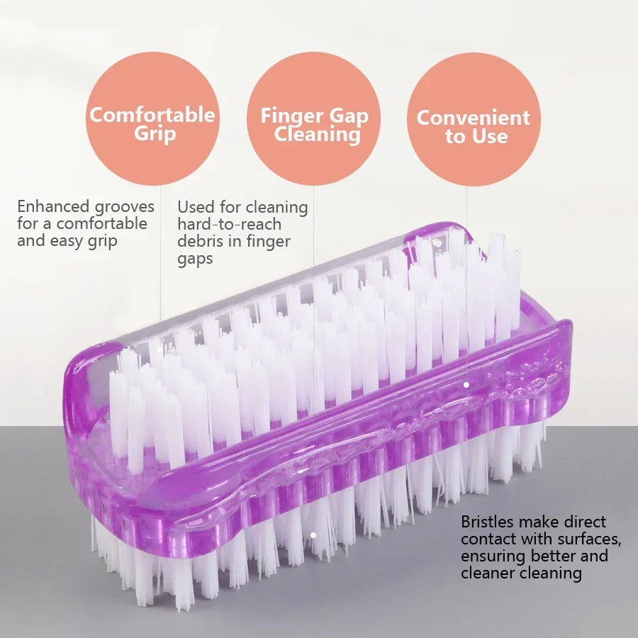 Double-Sided Nail Cleaning Brush Manicure & Pedicure Tool for Fingernails And Toenails