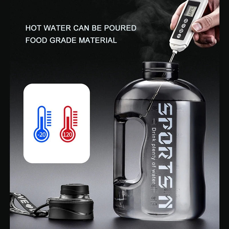 1.7L 2.7L Insulated Water Bottle with Straw for Gym Hiking Camping