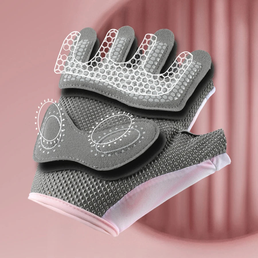 Sports and Fitness Gloves, Unisex, Semi Finger Breathable Equipment, Training Kettlebells, Bicycle Straps, Wrist Guards, Iron Ma