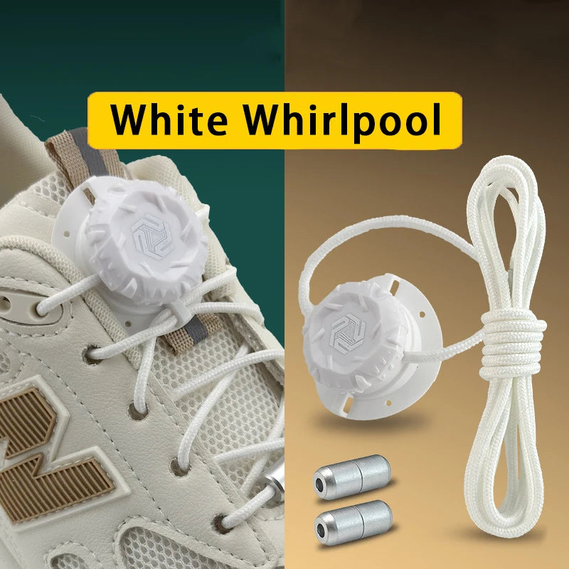Automatic Swivel Buckle Shoe Laces No Tie Sneakers close-up view