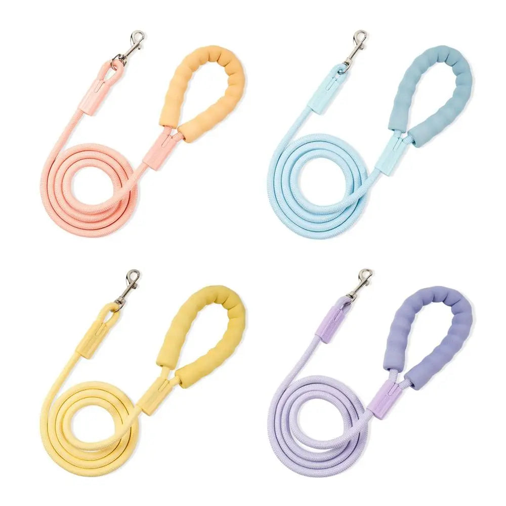 Summer Dopamine Dog Leashes Durable with Cotton Handle Pet Training Rope Nylon Anti-Lost Dog Traction Rope Outdoor