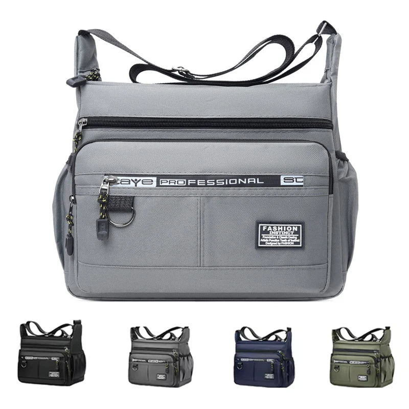 Men's Polyester Cross-Body Bag with Adjustable Strap