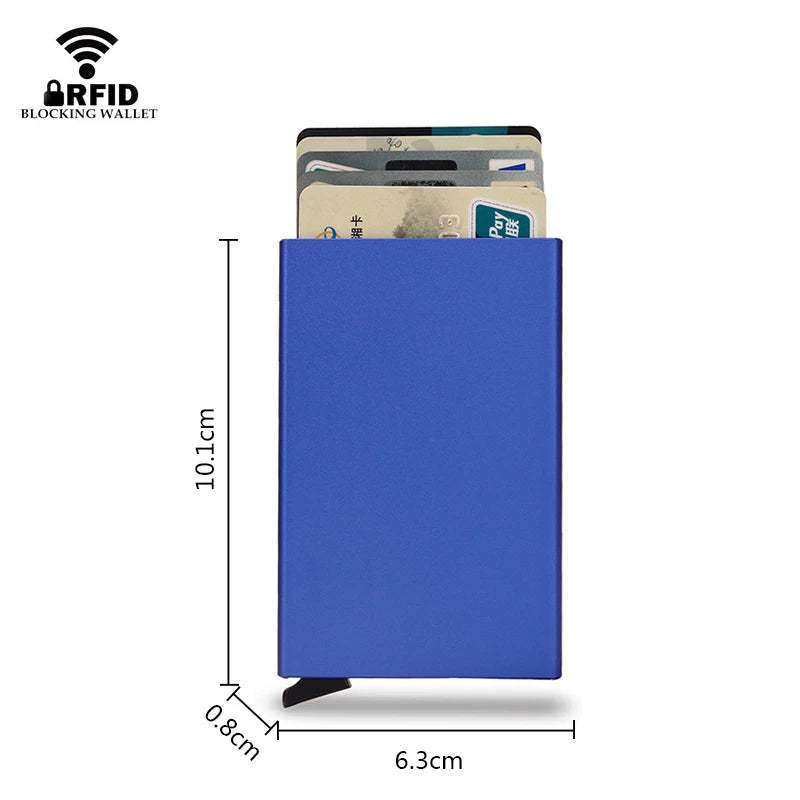 Rfid Metal Slim Card Holder Pop Up Minimalist Wallet lifestyle view