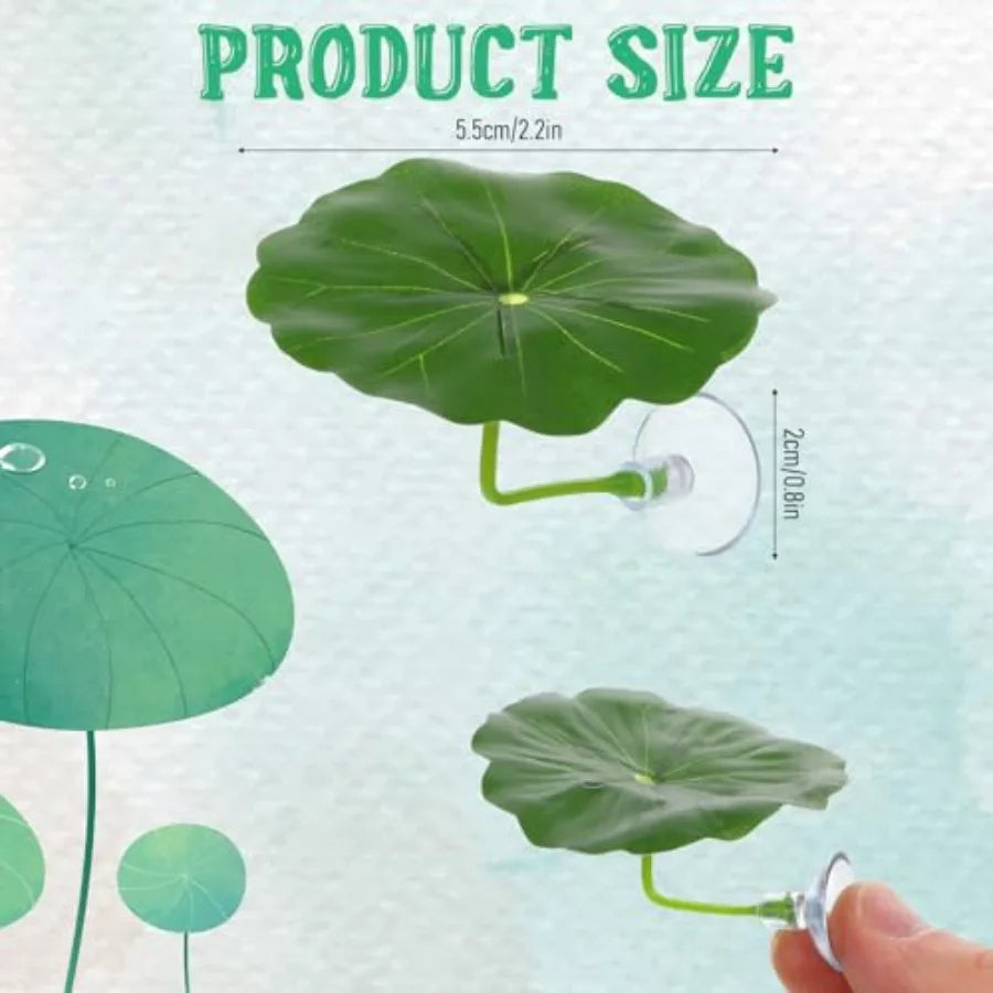 3 Pcs Green Plastic Betta Leaf Hammock for Aquarium with Suction Cup