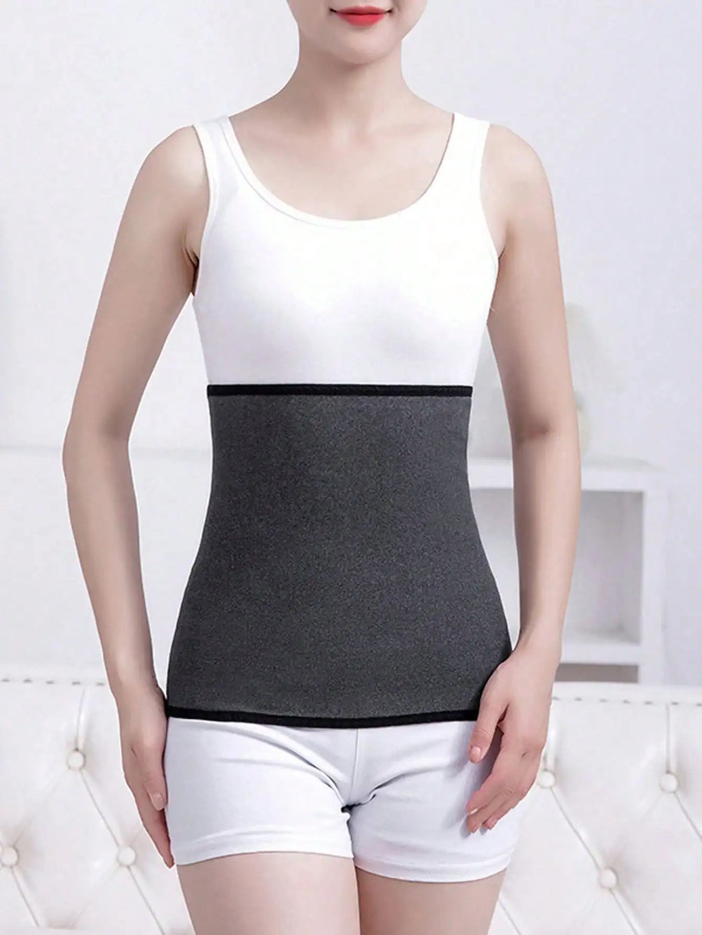 1 Fleece-Lined Waist Belt for Autumn and Winter to Protect the Stomach and Waist from the Cold, Suitable for Both Men and Women