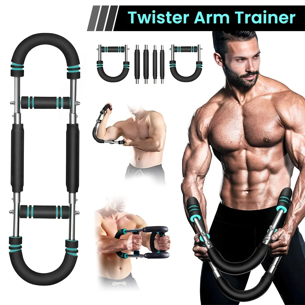 Twister Arm Exerciser with Resistance Bar Home Workout Fitness Equipment Adjustable Chest Exerciser