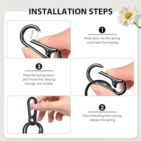 Zinc Alloy Keychain Clip Hook Keyring Key Holder for Car Keys