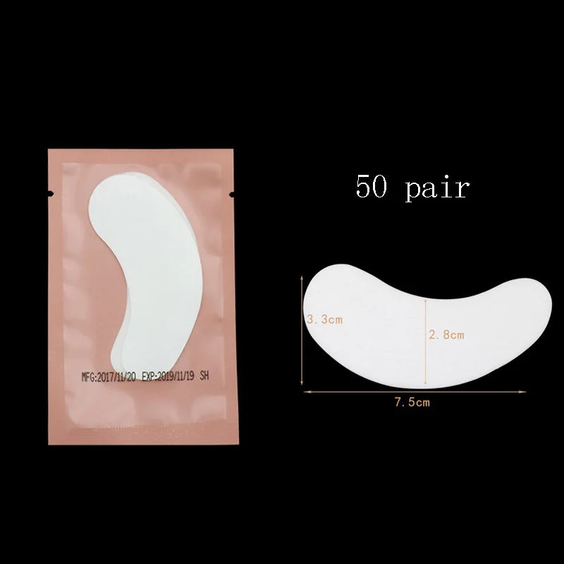 50 Pairs Eyelash Under Eye Patches Eye Pad Isolation Remove Hydrogel Eye Patch Sticker Gasket Eyelash Extension Makeup Tools