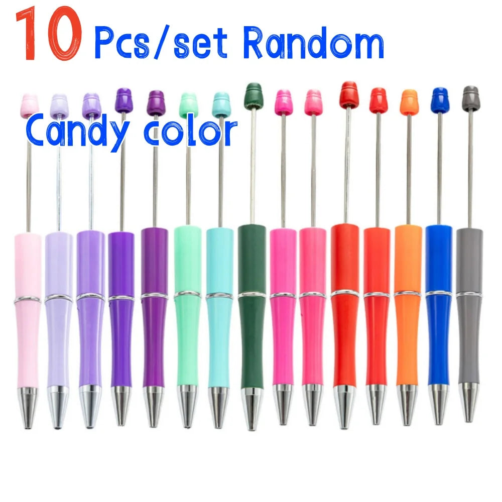 10 Pcs Mixed Beaded Ballpoint Pen Set