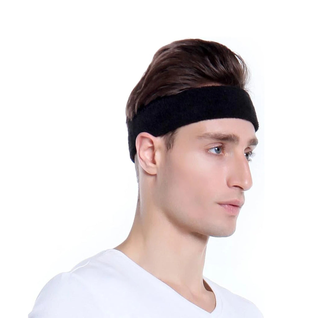 3-Piece PU Sports Headband Set for Tennis, Basketball, Running, Gym
