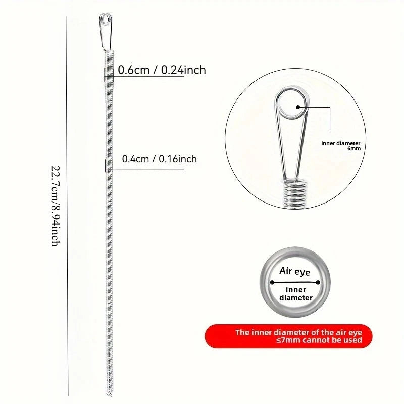 Bendable Spring Drawstring Threader Clip Pants Hoodies Elastic Band Lace Cord Flexible D detail view