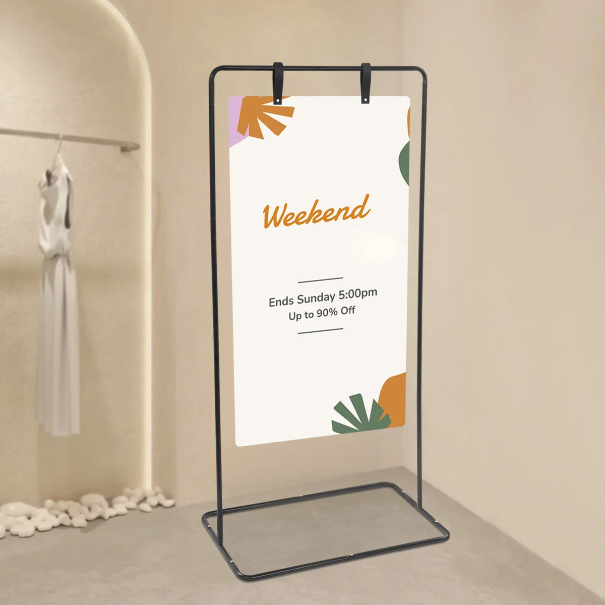 Wedding Sign Holder 175x80cm Adjustable Floor Display Stand