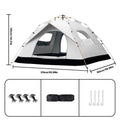 Silver Compact Auto-Tent Sunshade for 3-4 People