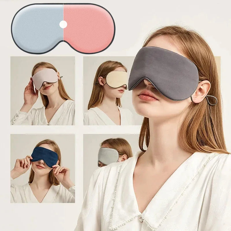 Double-Sided Warm Cool Sleeping Eye Mask Travel Nap