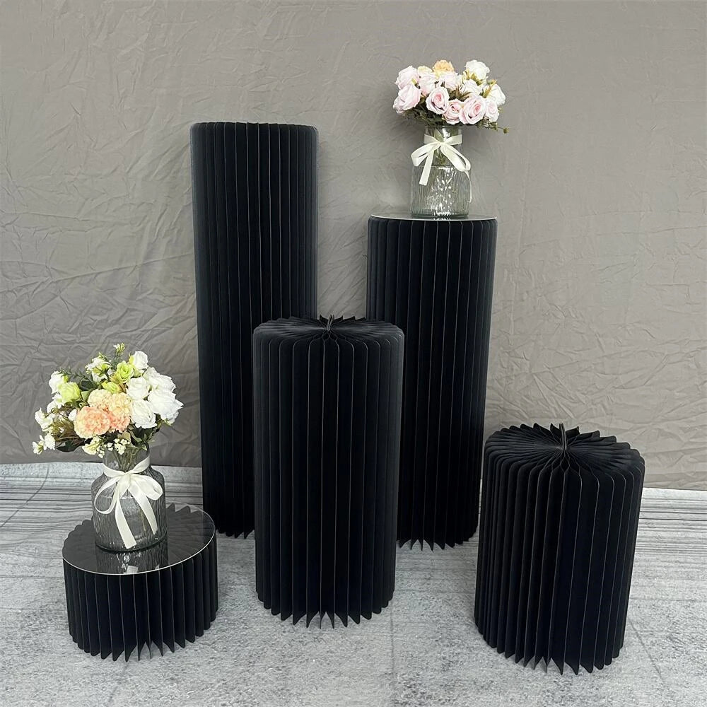 Cylindrical Paper Folding Wedding Flower Road Ornament Decoration