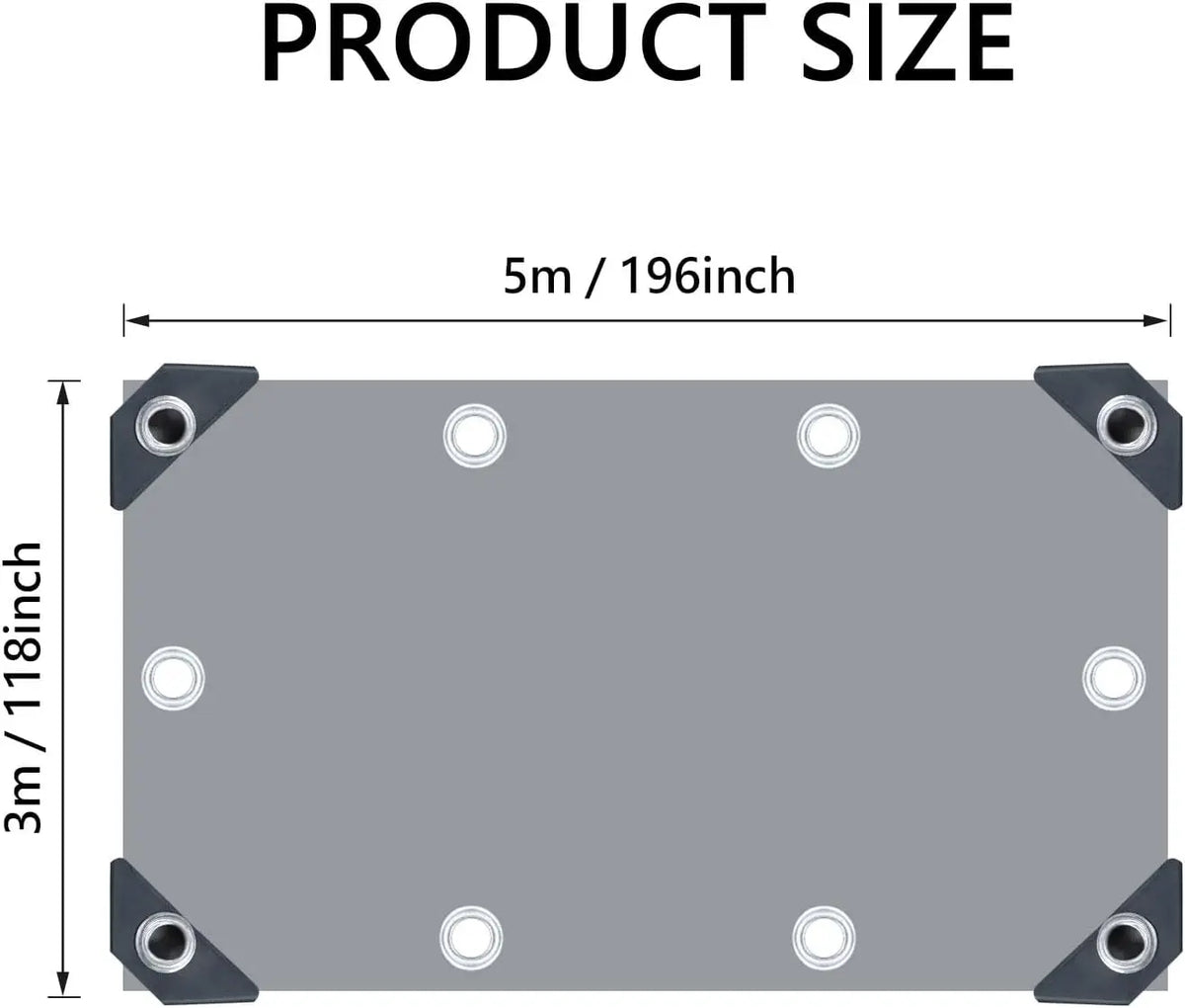PVC 440GSM Waterproof Heavy Tarpaulin Cover with Reinforced Grommets
