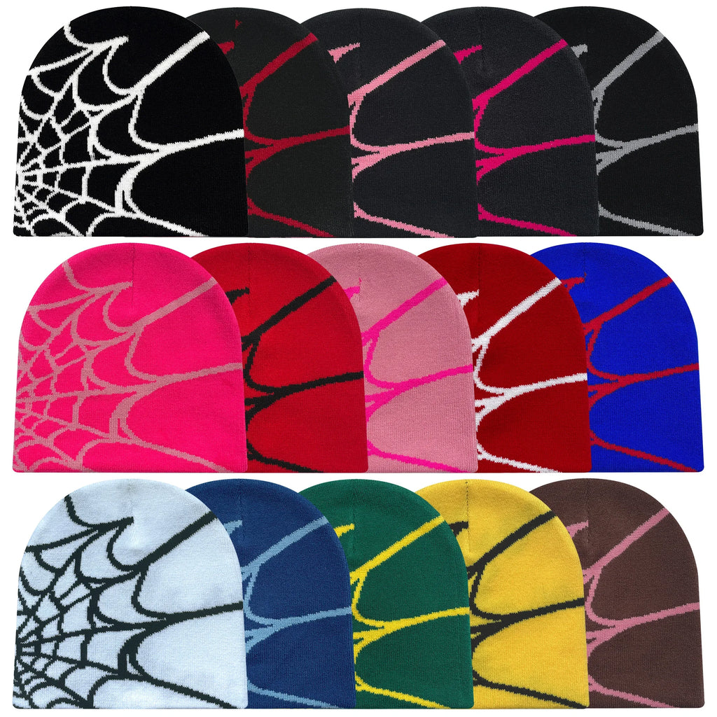 Knit Hat Unisex Winter Casual Spider Web Outdoor Sports
