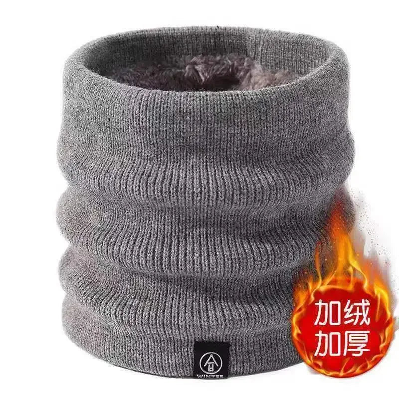 Knitted Neck Warmer Scarf Soft Winter Scarves additional angle