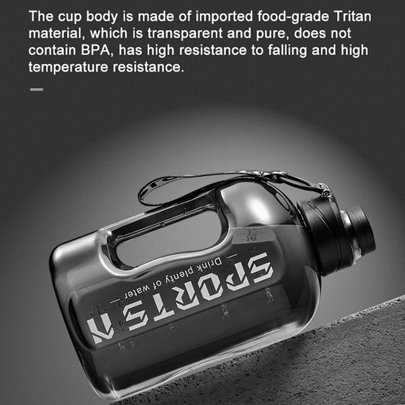 1.7L 2.7L Insulated Water Bottle with Straw for Gym Hiking Camping