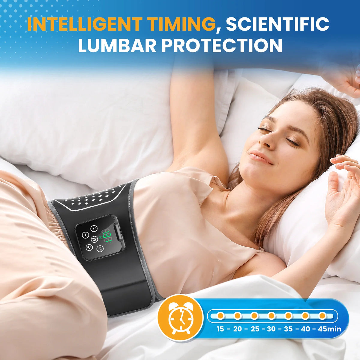 Heating Massage Waist Belt With Vibration and Air Support
