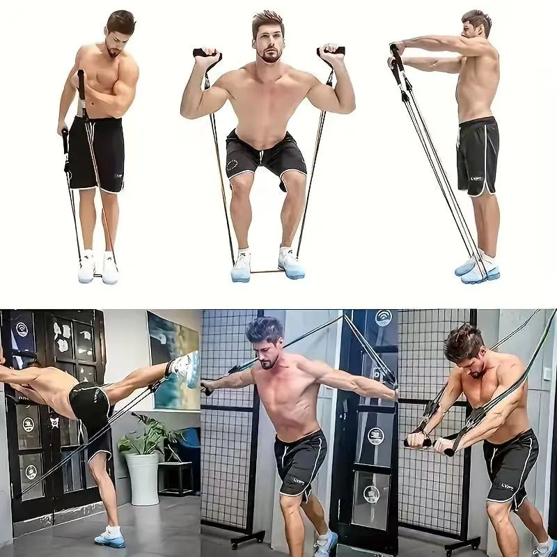 TPE Resistance Band Set with Door Anchor and Handles