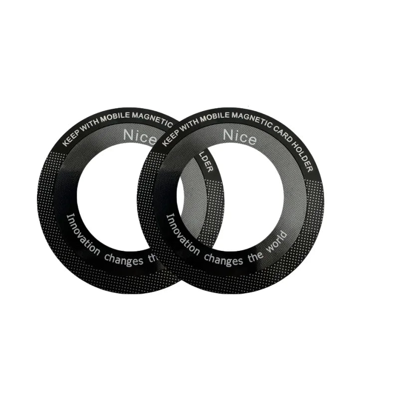 1/2/6Pcs Magnetic Metal Ring Sticker for Wireless Charging – Universal Metal Plate for Phone Cases, Compatible with Car Mounts &
