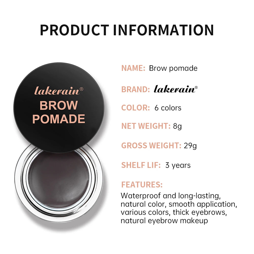 Long-lasting Eyebrow Enhancer Waterproof 3D Natural Eye Brow Pomade Gel With Brush