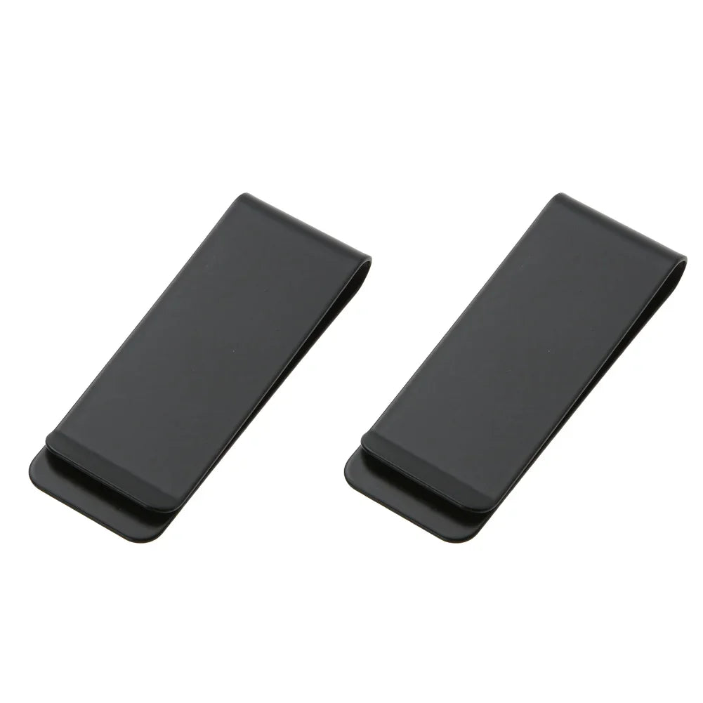 1-4pcs Retro Money Clip Wallet Stainless Steel Metal Men Cash Bill Clamp Holder ID Credit Business Card Holder Women Mini Purse