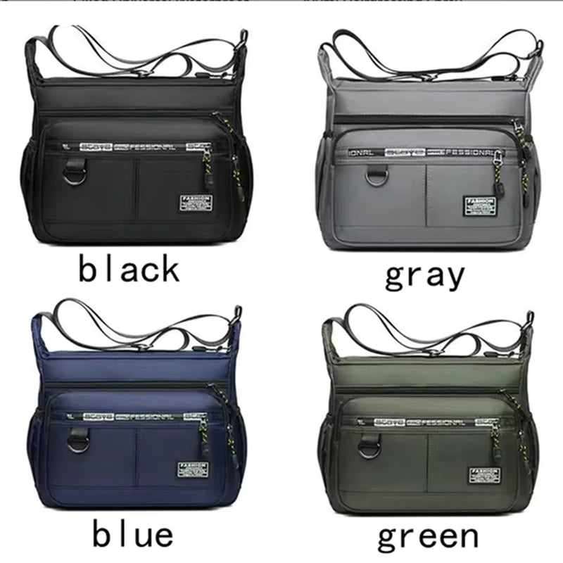 Men's Polyester Cross-Body Bag with Adjustable Strap detail view