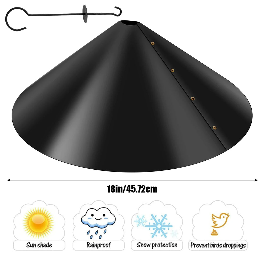 18 inch Squirrel Baffle Wrap Around Squirrel Proof Baffles Durable Plastic Bird Feeder Guard with Hook Outdoor Hanging Squirrel