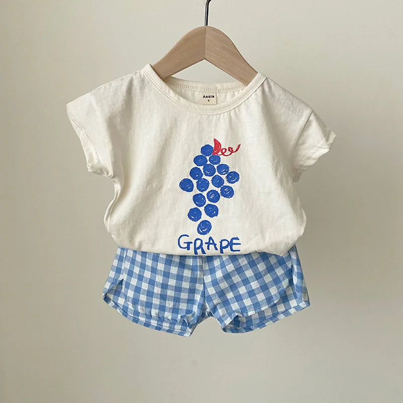 Baby Pajamas Sets Cotton Toddler Summer Sleeveless Kids Cartoon Nightwear additional angle