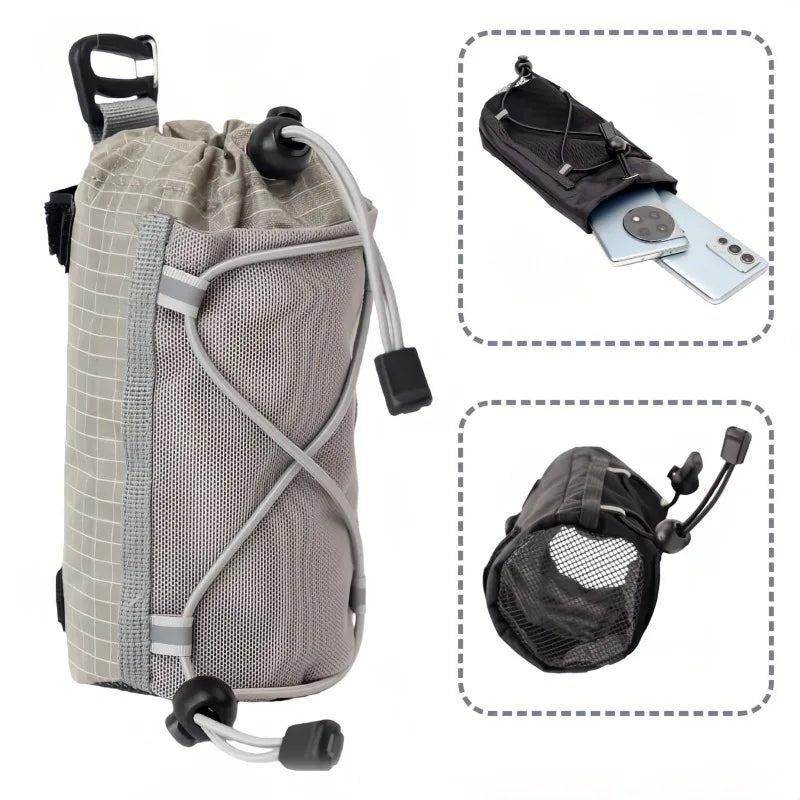 Nylon Water Bottle Storage Bag for Hiking and Camping
