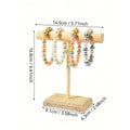 Solid Wood Jewelry Display Stand - Multi-Functional Display Rack for Bracelets, Necklaces, Hair Bands