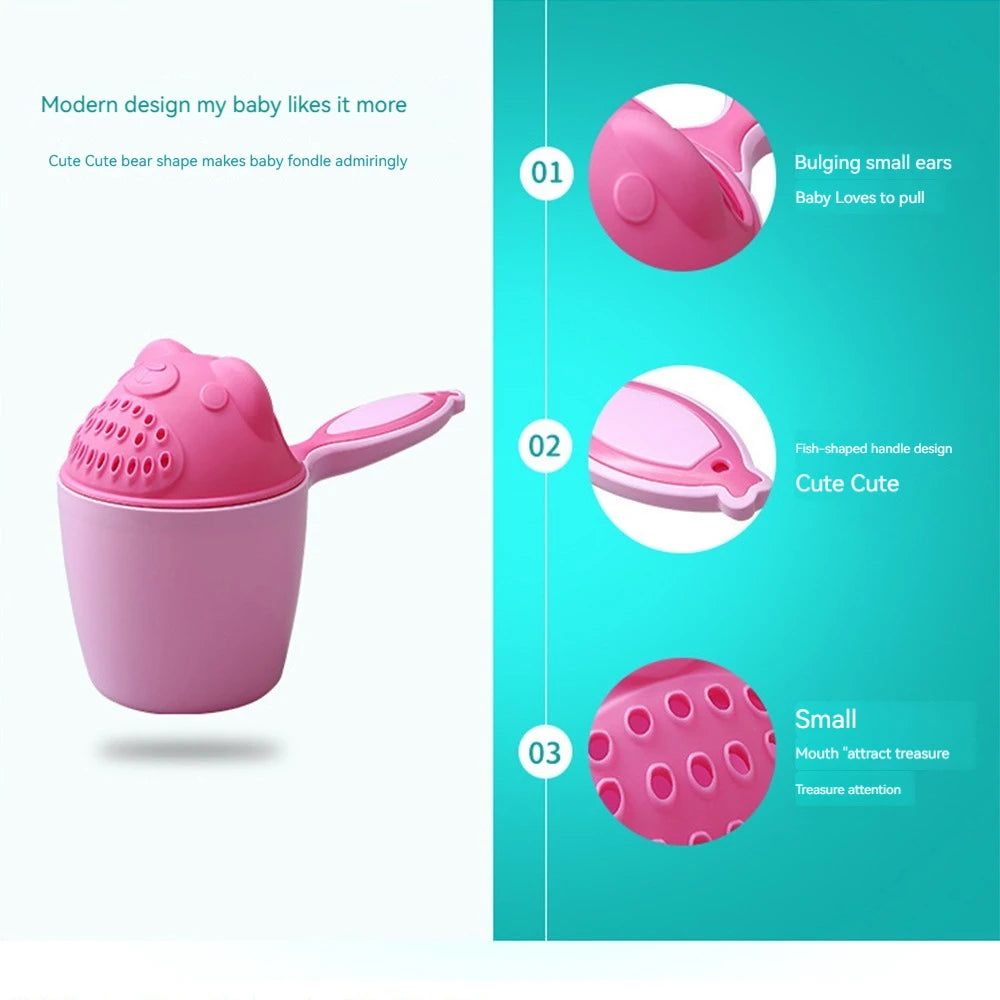 Cute Cartoon Baby Shampoo Cup Kids Bath Tool detail view