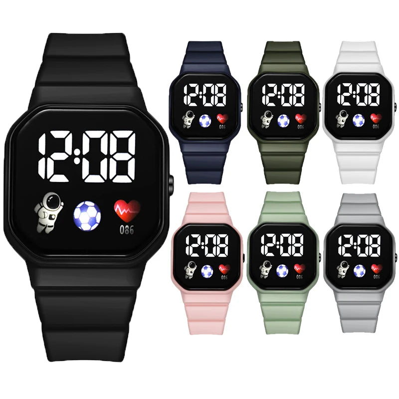 Kids Sport LED Digital Watch Silicone Strap Waterproof alternate view