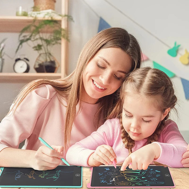 Digital LCD Writing Tablet Board 8/12 Inch Drawing Tablet Screen Kids Graphic Table additional angle
