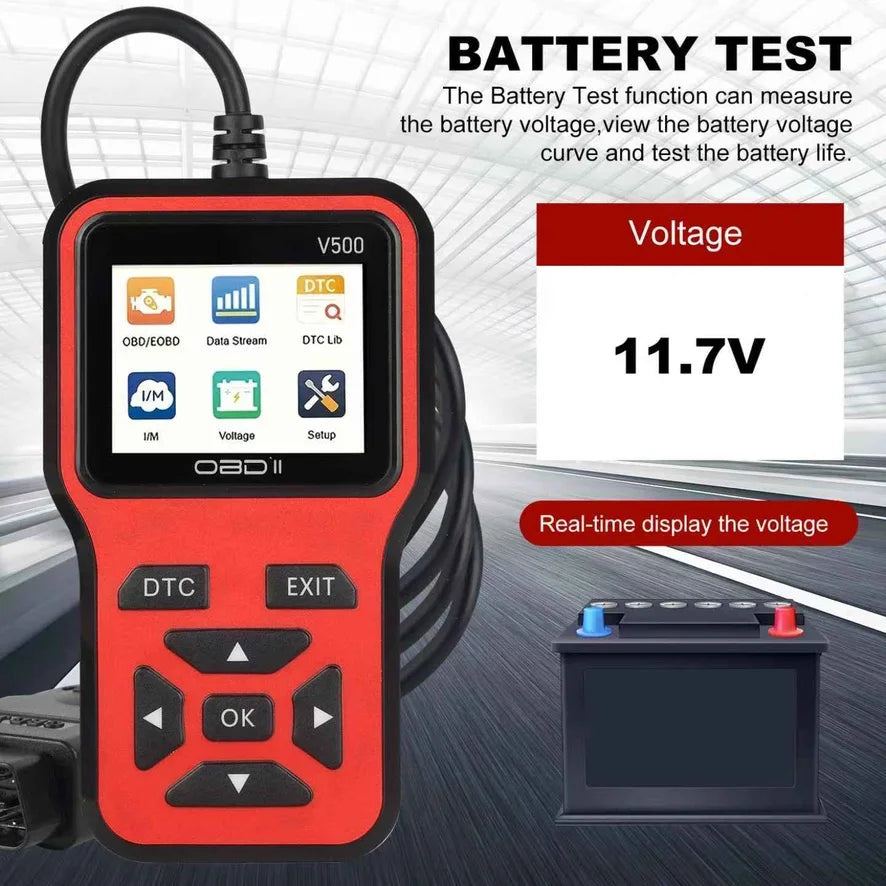 V500 OBD2 Scanner Car Diagnostic Tool with Color Screen
