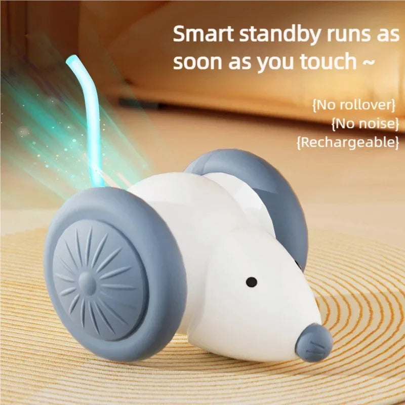 Electric Mouse Car Interactive Cat Toy Rechargeable
